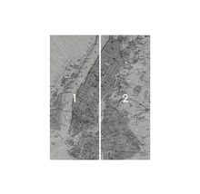 Fototapeta s plánom mesta New York, dvojdielna