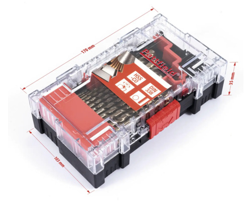 Sada vrtákov v plastovom boxe s rozmermi