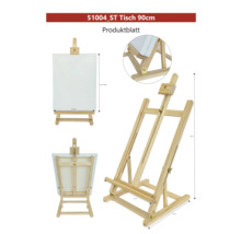 Drevený stolový maliarsky stojan s plátnom a rozmermi