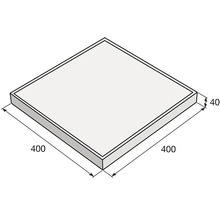 Štvorcová doska s rozmermi 400 x 400 x 40 milimetrov