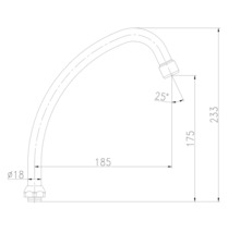 Technický výkres výtoku s rozmermi