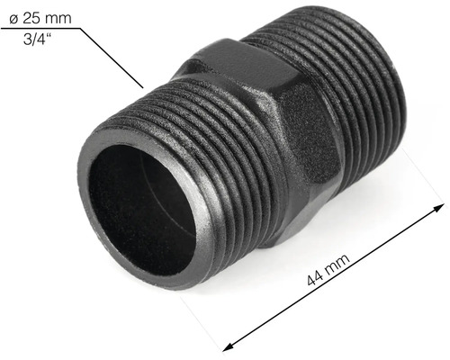 Plastová vsuvka so závitom s priemerom 25 milimetrov