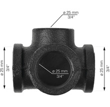 T-kus z liatiny, priemer 25 mm