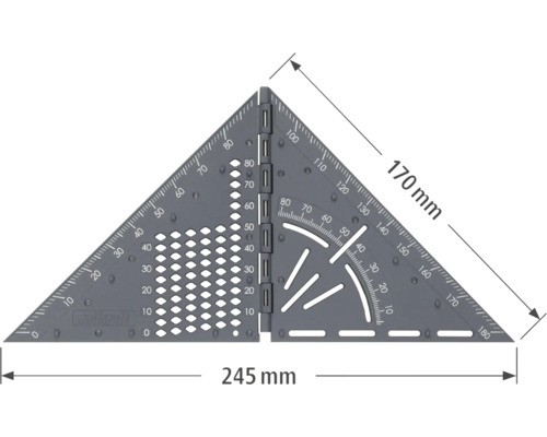 Uhlomer Wolfcraft s rozmermi 245 krát 170 milimetrov