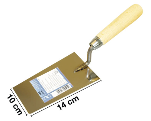 Štuková lyžica s drevenou rukoväťou s rozmermi 14 cm x 10 cm