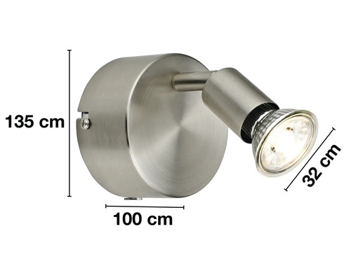 Nástenné svietidlo s rozmermi