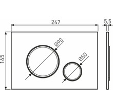 Technický výkres ovládacieho panela s rozmermi