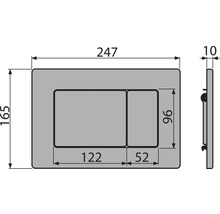 Technický výkres ovládacieho panela s rozmermi