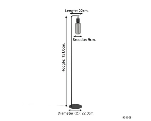 Rozmery stojacej lampy