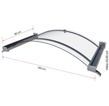 Strieška s rozmermi 160 cm šírka, 90 cm hĺbka a 25/30 cm výška