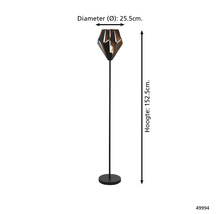 Stojacia lampa s priemerom 25,5 cm a výškou 152,5 cm