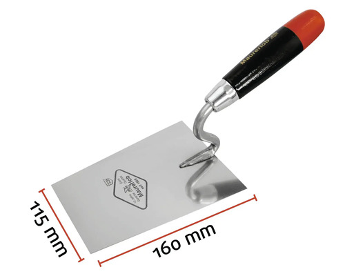Murárska lyžica s rozmermi 115 mm x 160 mm