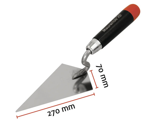 Murárska lyžica s rozmermi 270 mm x 70 mm