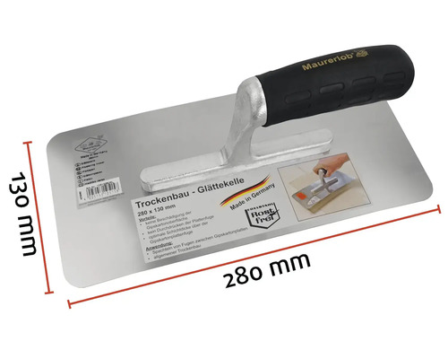 Murárska lyžica Maurerlob na sadrokartón, 280 x 130 milimetrov