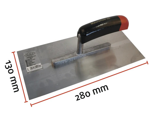 Murárska lyžica Maurer s dĺžkou čepele 280 milimetrov a šírkou čepele 130 milimetrov.