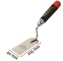 Murárska lyžica s rozmermi 205 mm dĺžka a 40 mm šírka