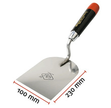 Murárska lyžica s rozmermi 100 mm x 230 mm