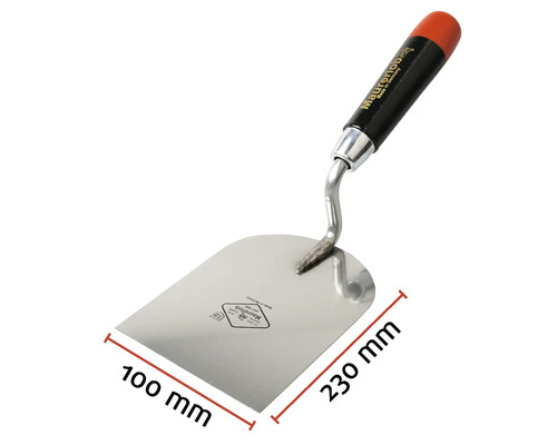 Murárska lyžica s rozmermi 100 mm x 230 mm