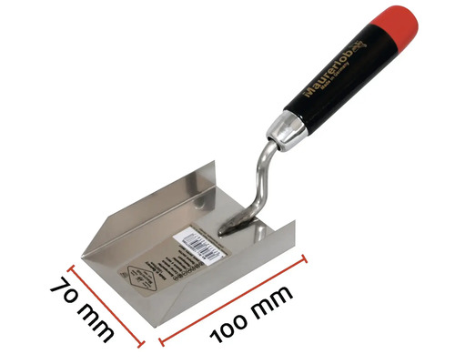Murárska lyžica, 100 mm x 70 mm, s plastovou rukoväťou