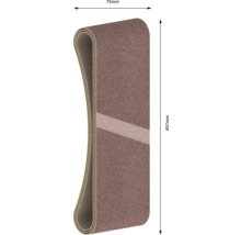 Brúsny pás s rozmermi 75 mm x 457 mm