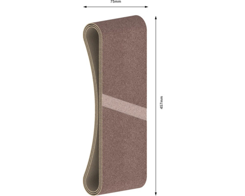 Brúsny pás s rozmermi 75 mm x 457 mm