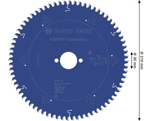 Pílový list Bosch Expert Aluminium, priemer 210 milimetrov