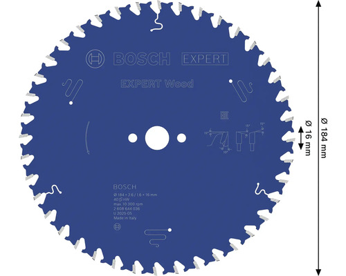 Pílový kotúč na drevo Bosch Expert s priemerom 184 milimetrov