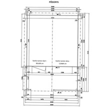 Pôdorys s rozmermi budovy