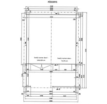 Pôdorys s rozmermi budovy