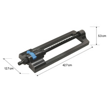 Oscilačný zavlažovač s dĺžkou 42,7 cm na zavlažovanie záhrady