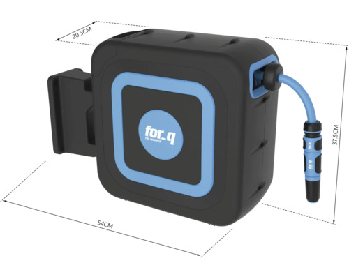 Navijak na záhradnú hadicu s hadicou a logom for_q