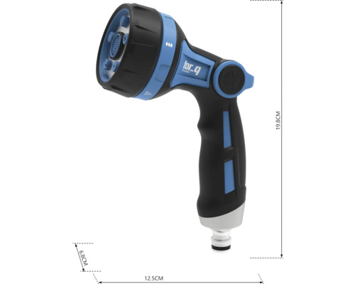 Záhradný postrekovač s rôznymi druhmi prúdu na zavlažovanie