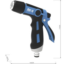 Záhradný postrekovač s rozmermi 17,9 cm na výšku a 14,4 cm na šírku