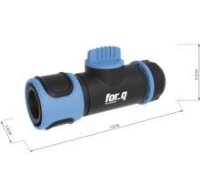 Záhradný hadicový uzatvárací ventil s dĺžkou 12 centimetrov