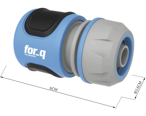 Logo For-q spojka pre záhradné hadice, dĺžka 6 cm