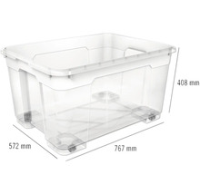 Plastový úložný box s kolieskami a rozmermi