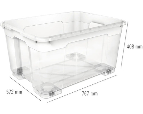 Plastový úložný box s kolieskami a rozmermi