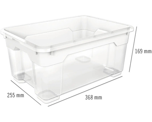 Úložný box s rozmermi 368 mm x 255 mm x 169 mm