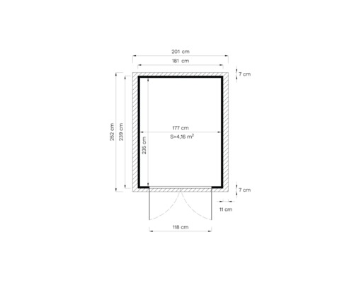 Rozmery záhradného domčeka