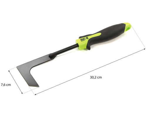 Vypichovač buriny s dĺžkou 30,2 cm a šírkou 7,6 cm.