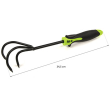 Záhradný kultivátor s tromi hrotmi a dĺžkou 34,5 cm