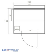 Fínska sauna HomeLuxe RIGA 190 cm x 150 cm x 120 cm 4,5 kW