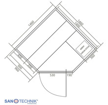 Fínska sauna HomeLuxe TALLINN 200 cm x 150 cm x 150 cm 6 kW