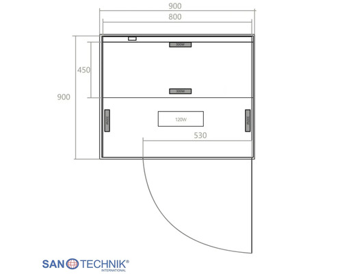 Infrasauna Malmö 90x90x190 cm