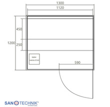 Fínska sauna HomeLuxe PANORAMA 200 x 130 x 120 cm 3,6 kW
