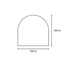 Nákres oblúka so šírkou 100 centimetrov a výškou 100 centimetrov.