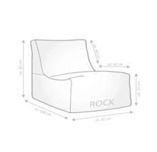 Sedacie kreslo Sitting Point Rock Korfu sivé 65 x 65 cm