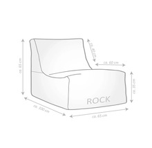 Sedacie kreslo Sitting Point Korfu taupe 65 x 65 cm