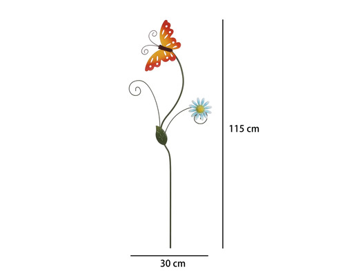 Zápich kovový Lafiora motýľ 115 cm