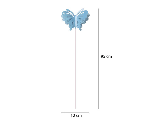 Motýľ kovový modrý 95cm